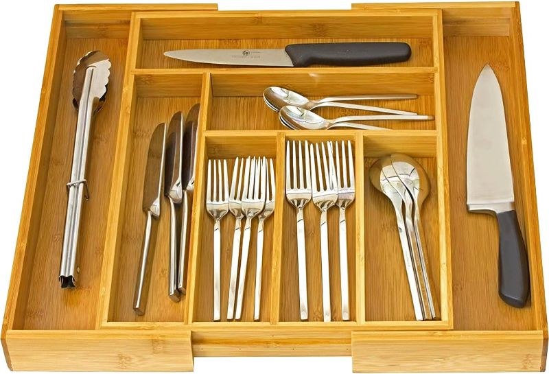 Photo 1 of Home-it Expandable Cutlery Drawer - made for Utensil Organizer - Flatware Dividers Kitchen Holder
