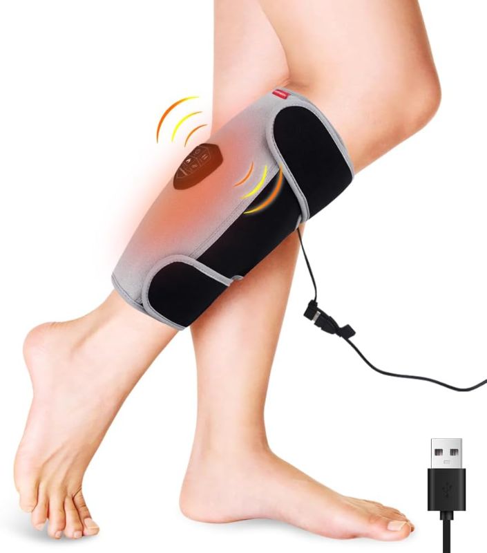 Photo 1 of USB Powered Electric Heating Pad for Leg Pain Relief, Portable Heating Pad Wrap for Shin Muscle Sorness, Auto Shut Off, Machine Washable, Moist Heating Pad for Knee