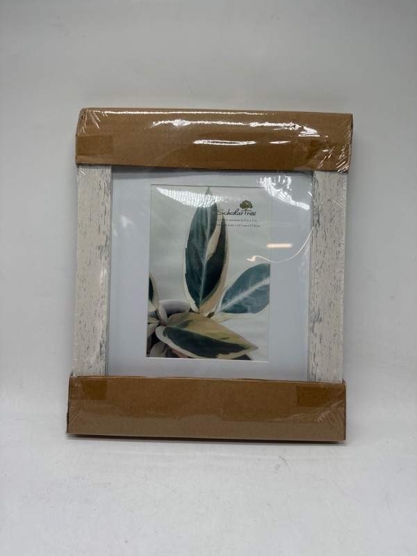 Photo 2 of Scholartree Rustic White Picture Frame, Display 8x10 without Mat or 5x7 with Mat(8x10 inches 1P, White)
