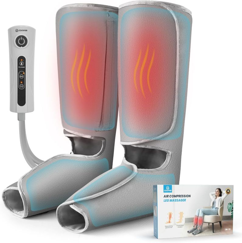 Photo 1 of COMFIER Leg Massager for Circulation with Heat,Air Compression Calf Massager Pain Relief,FSA HSA Eligible,Foot Massager,Leg Wraps for Reduce Swelling,Muscle Fatigue,Adjustable Massage Boots,Gifts
