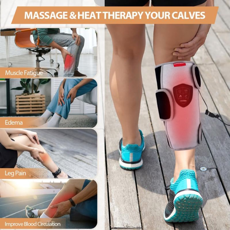 Photo 7 of COMFHEAT Leg Massager for Circulation with Heat,Air Compression Calf Massager Pain Relief,FSA HSA Eligible,Foot Massager,Leg Wraps for Reduce Swelling,Muscle Fatigue,Adjustable Massage Boots,Gifts
