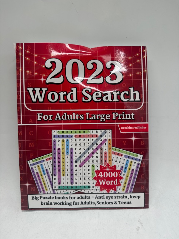 Photo 1 of 2023 Word Search for Adults Large Print