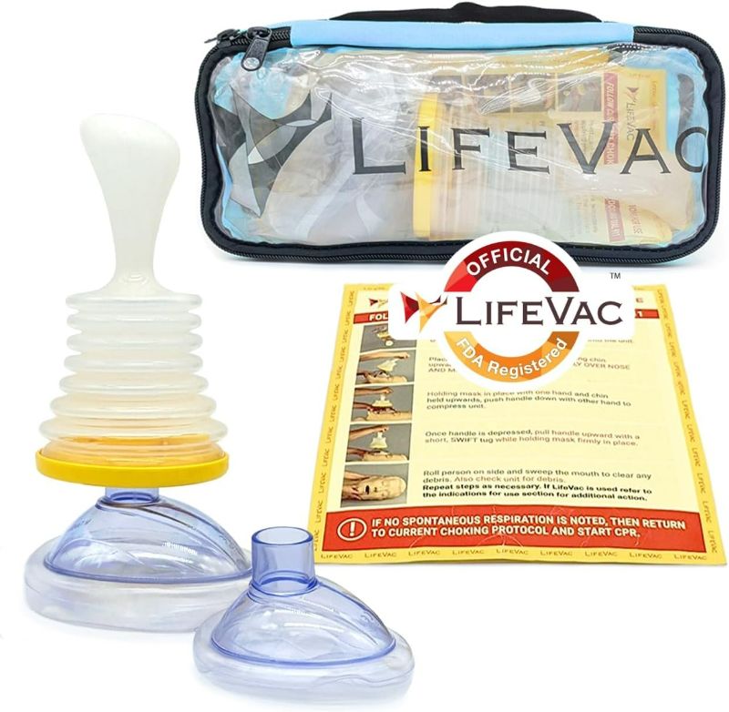 Photo 1 of LifeVac Blue Travel Kit - Portable Suction Rescue Device, First Aid Kit for Kids and Adults, Portable Airway Suction Device for Children and Adults
