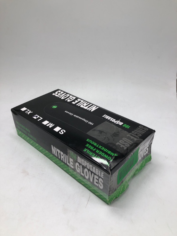 Photo 1 of 100 Pack Large Black Nitrile Gloves