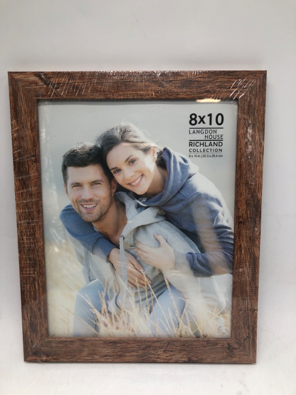 Photo 2 of Langdon House 8x10 Rustic Brown Picture Frames, Farmhouse Style, 3 Pack, Richland Collection (US Company)
