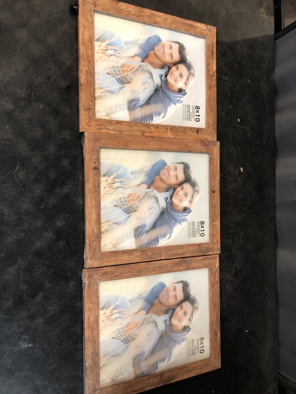 Photo 3 of Langdon House 8x10 Rustic Brown Picture Frames, Farmhouse Style, 3 Pack, Richland Collection (US Company)
