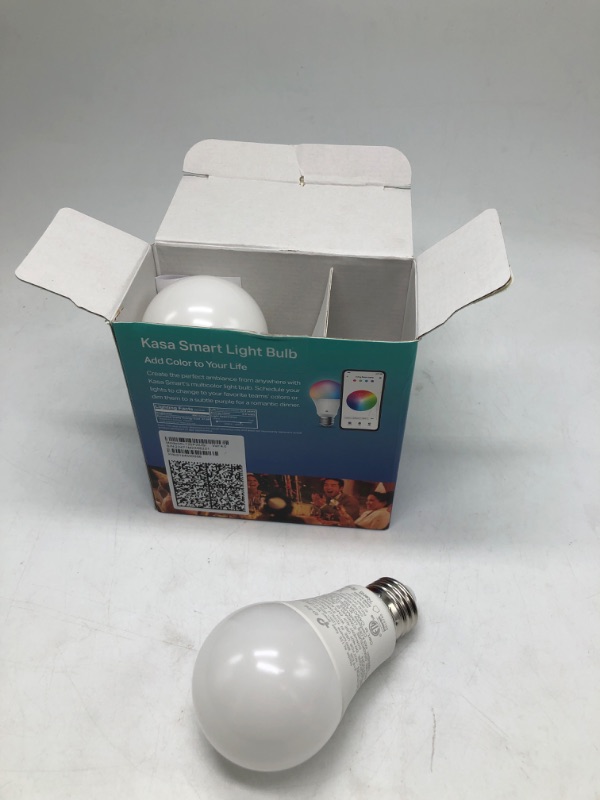 Photo 2 of Kasa Smart Light Bulbs, Full Color Changing Dimmable Smart WiFi Bulbs Compatible with Alexa and Google Home, A19, 60 W 800 Lumens,2.4Ghz only, No Hub Required, 2-Pack (KL125P2), Multicolor
