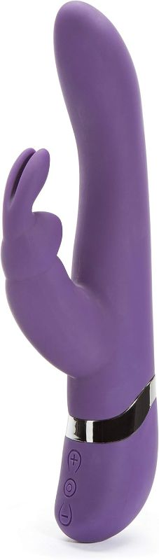 Photo 1 of Lovehoney Desire Rabbit Vibrator - 5 Inch Silicone G Spot Vibrator for Women - 8 Patterns & 12 Speeds - Dual Stimulation Adult Sex Toy - Rechargeable & Waterproof - Purple
