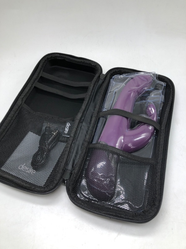 Photo 2 of Lovehoney Desire Rabbit Vibrator - 5 Inch Silicone G Spot Vibrator for Women - 8 Patterns & 12 Speeds - Dual Stimulation Adult Sex Toy - Rechargeable & Waterproof - Purple
