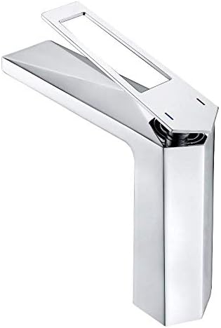 Photo 1 of Bathroom Faucet Polished Chrome | Modern, 1 Hole, Single Handle, Brass Body, Zinc Handle Queen Series
