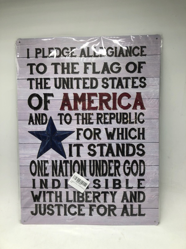 Photo 1 of Metal National Anthem Sign