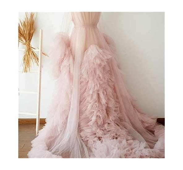 Photo 1 of Pink Tulle Robe Gown | Color: Pink | Size: One Size
