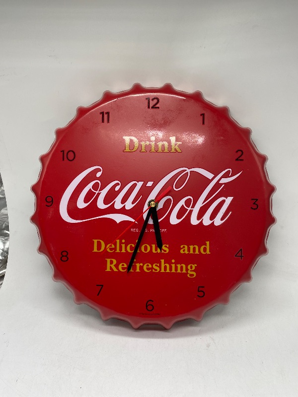 Photo 2 of Coca Cola Bottle Cap 15 Inch Wall Clock
