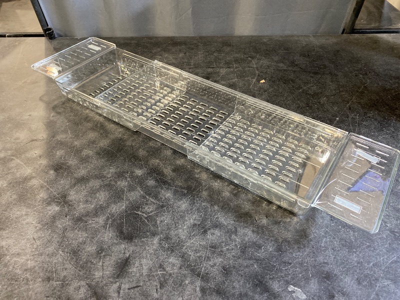 Photo 2 of Clear 23 Inch Bathtub Caddy Tray