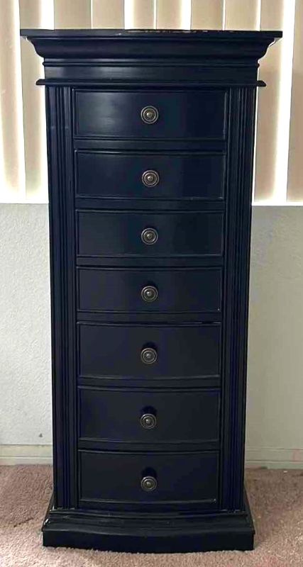 Photo 1 of WOOD HIVES AND HONEY JEWELRY CABINET 18” x 13” x 40” COLOR BLACK