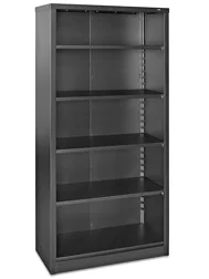 Photo 1 of NIB 5 SHELF BOOKCASE COLOR BLACK OAK VENDOR STOCK NUMBER M-13-019-039-06