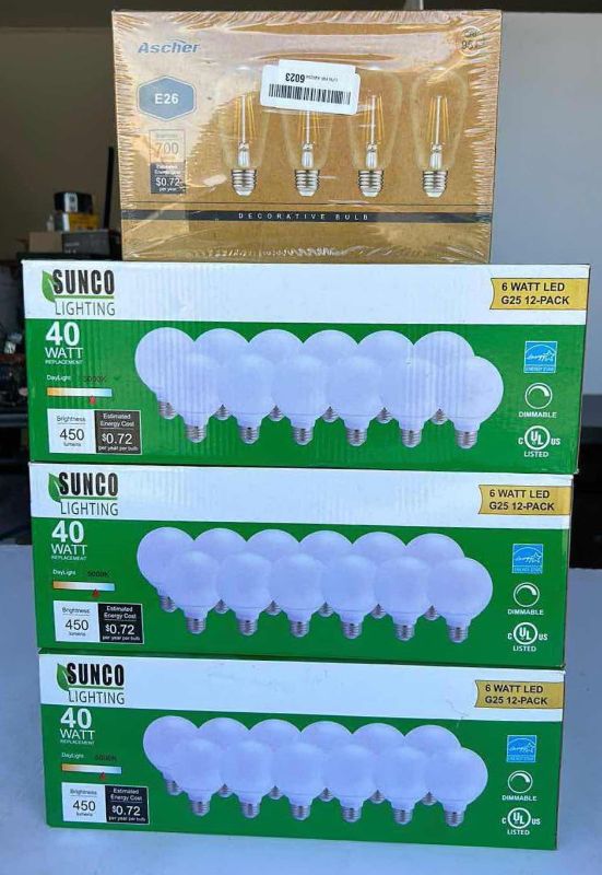 Photo 1 of 4 NEW BOXES OF LIGHT BULBS