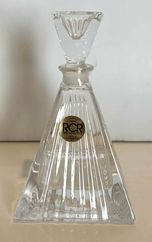 Photo 1 of GELSOMINO PERFUME BOTTLE ROYAL CRYSTAL ROCK SIENA ITALIA H5” WITH BOX