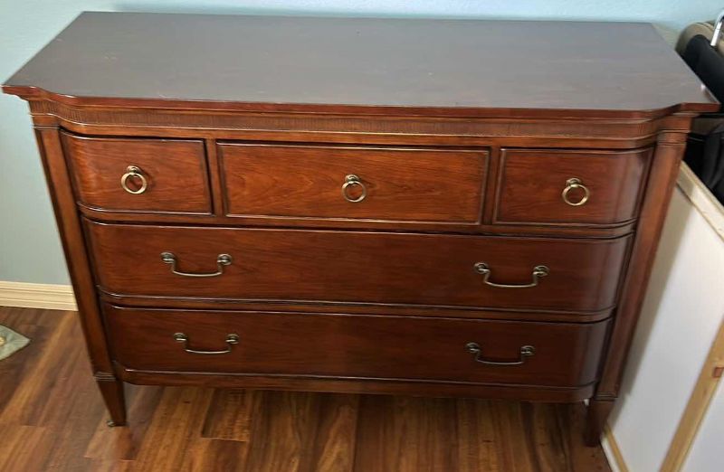 Photo 1 of BETTER HOMES AND GARDEN 5 DRAWER MAHOGANY WOOD DRESSER (ONE DRAWER IS CEDAR LINED) 52“ x 19“ x 38 1/4“