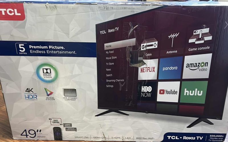 Photo 1 of 49” TCL ROKU TV