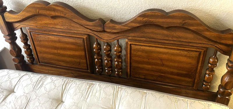 Photo 1 of VINTAGE WOOD HEADBOARD- QUEEN 61 1/2” x 41”