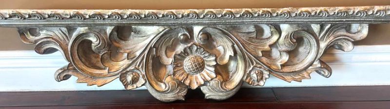 Photo 6 of HEAVY PLASTER WALL SHELF OR SHELF DECOR 3’ x 6” x 9” (WAS DISPLAYED UPSIDE DOWN ON TOP OF KITCHEN CABINETS)