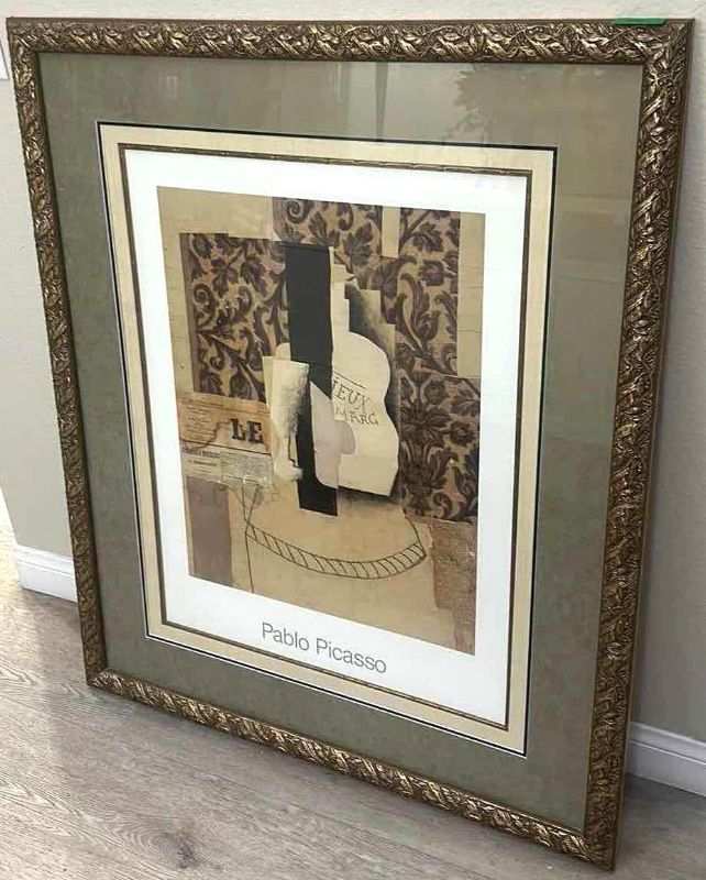 Photo 8 of ORNATE FRAMED “PABLO PICASSO” PRINT ARTWORK 39 1/2” x 47 1/2”