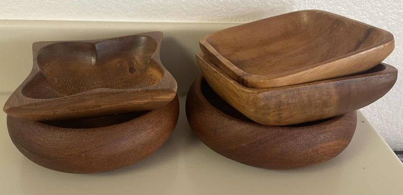 Photo 1 of HAND CARVED WOODEN BOWLS 4”