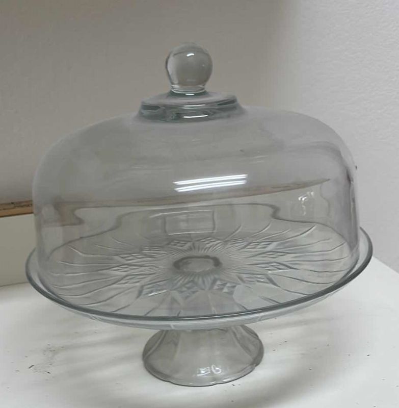 Photo 1 of GLASS CAKE STAND 12”