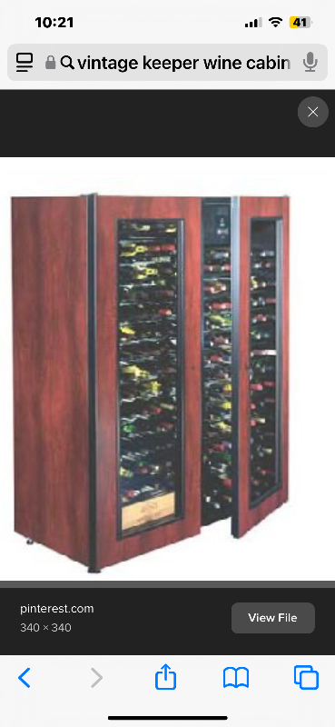 Photo 1 of VINTAGE KEEPER WINE REFRIGERATOR WITH KEYS 50” x 18” H71”