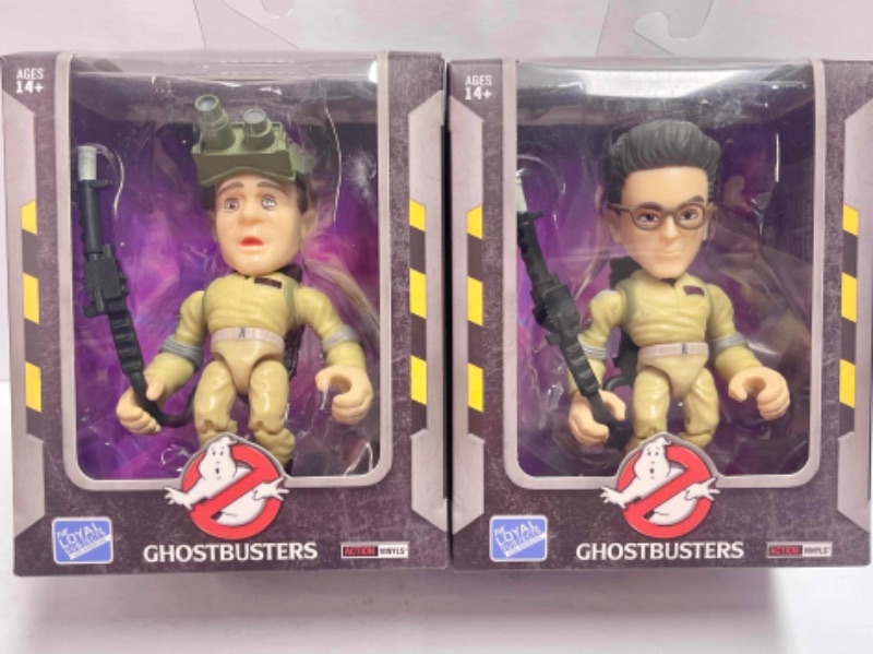 Photo 1 of NIB GHOSTBUSTERS SERIES EGON SPENGLER & RAY STANTZ 2/12 VINYL FIGURE BY LOYAL SUBJECTS - RETAIL PRICE $26.00