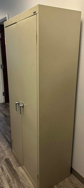 Photo 1 of METAL STORAGE LOCKER CABINET 6’ X  30” (NO CABINET KEYS)