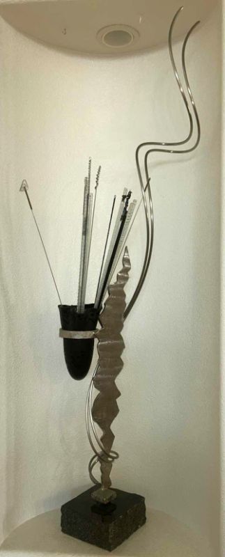 Photo 1 of HIGHLY PRIZED IN PERSONAL AND CORPORATE COLLECTIONS THIS EXCEPTIONAL COLLABORATION OF ARTISTS - GLASS AND STEEL SCULPTURE IS EXQUISITE / EXHIBITED IN MUSEUMS AND GALLERIES THROUGHOUT THE WORLD H56”