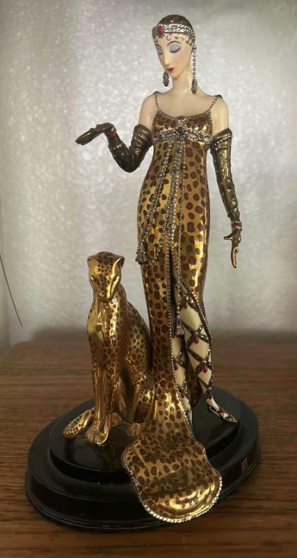 Photo 1 of ERTE NUMBERED LIMITED EDITION OCELOT BY FRANKLIN MINT H9”