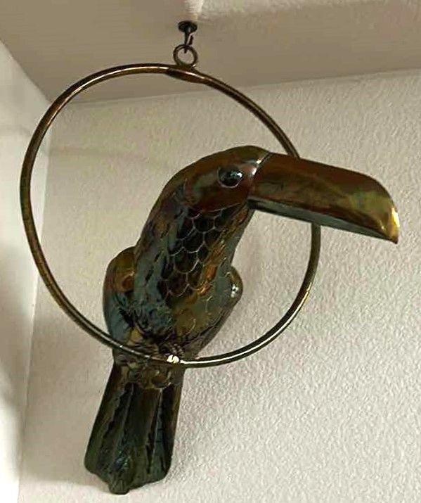 Photo 1 of 2 HANGING BIRDS, TOUCAN AND PARROT  26” & 11”