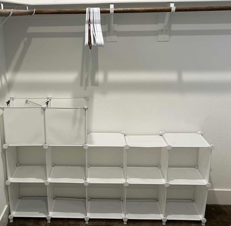 Photo 1 of 12” x 12” STORAGE CUBES AND HANGERS