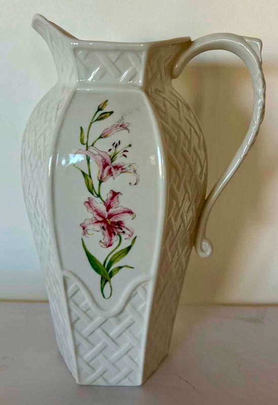 Photo 1 of H10” BELLEEK IRELAND PORCELAIN PITCHER