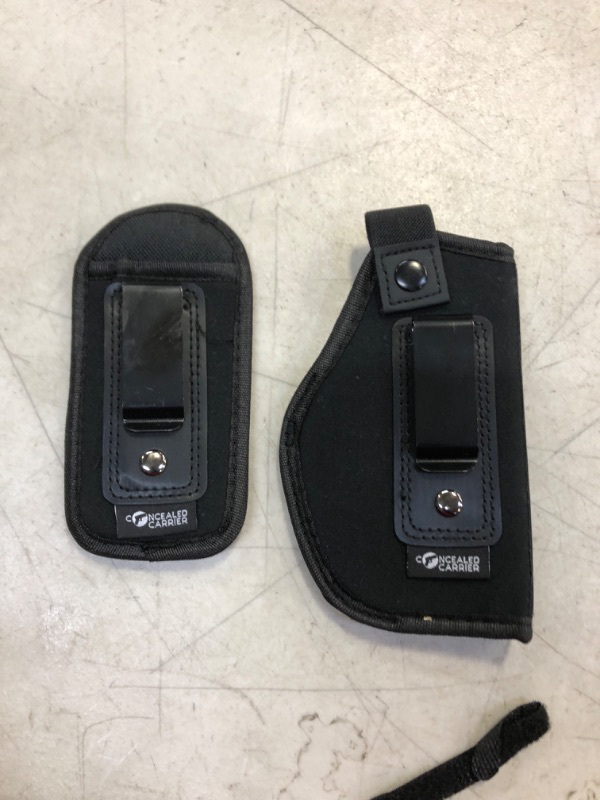 Photo 1 of Concealed Carrier (TM) Universal IWB Holster for Concealed Carry | Inside The Waistband | Fits All Firearms S&W M&P Shield 9/40 1911 Taurus PT111 G2 Sig Sauer Glock 19 17 27 43 (Right-Handed)