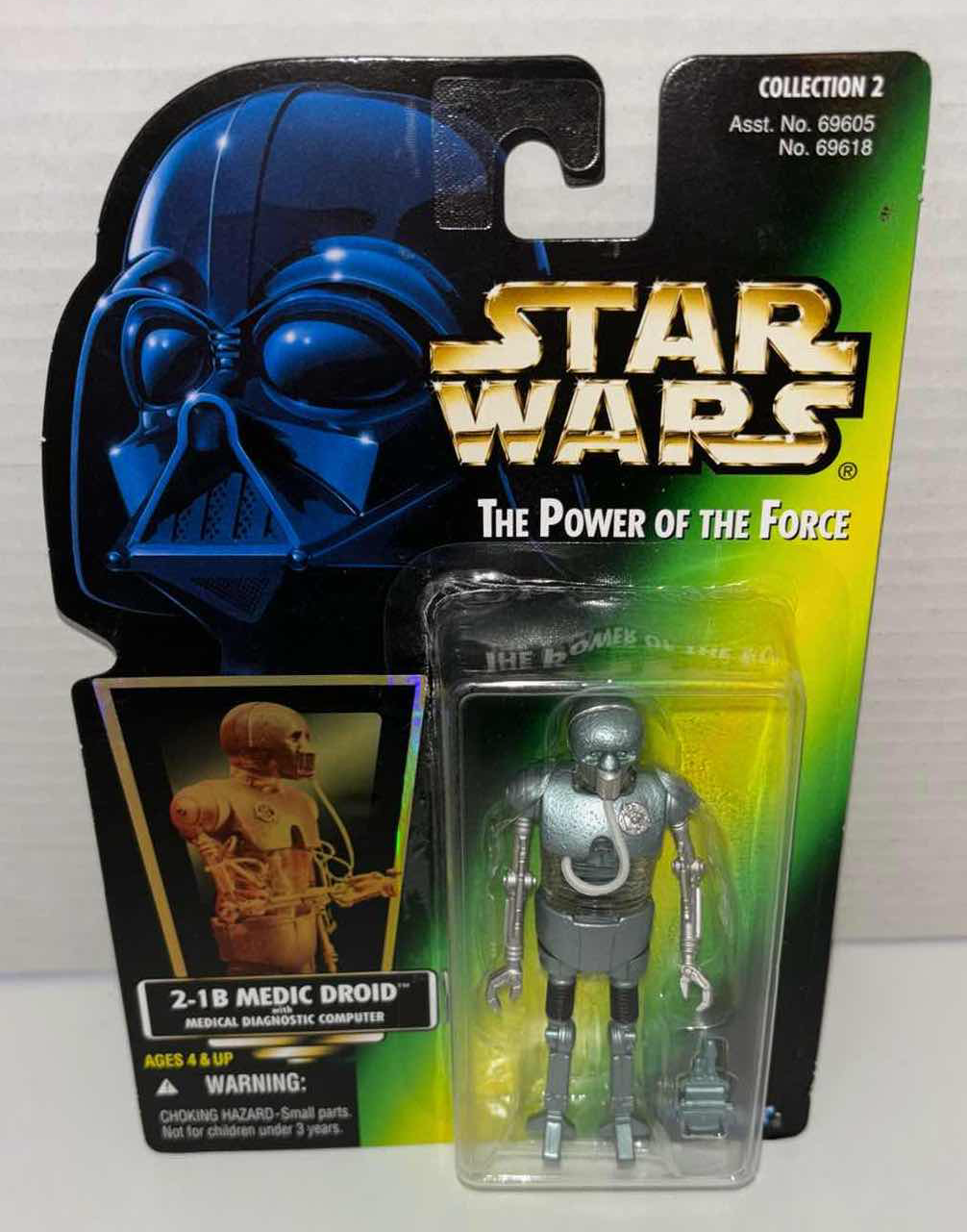 Photo 1 of NEW KENNER STAR WARS THE POWER OF THE FORCE ACTION FIGURE, 2-1 B MEDIC DROID W MEDICAL DIAGNOSTIC COMPUTER