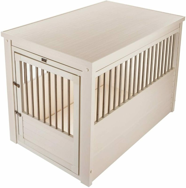 Photo 2 of NIB CHEWY ANTIQUE WHITE HABITAT’N HOME CRATE W STAINLESS STEEL SPINDLE  EHHC404M