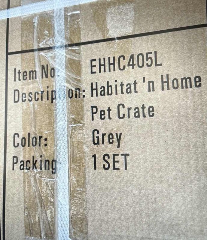 Photo 3 of NIB CHEWY GREY HABITAT’N HOME CRATE   EHHC405L