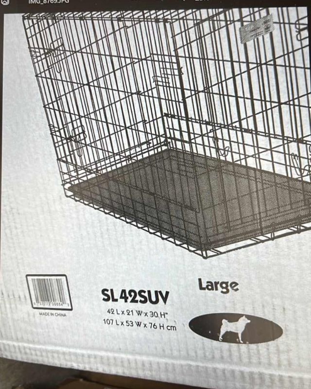 Photo 4 of NIB MIDWEST SOLUTION SERIES SIDE-BY-SIDE METAL PET CRATE LARGE  SKU #SL42SUV 42”x21” H30”