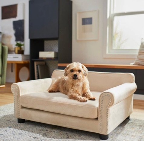 Photo 1 of NIB FRISCO BY CHEWY BEIGE SOFA PET BED W REMOVABLE COVER  SKU #252559