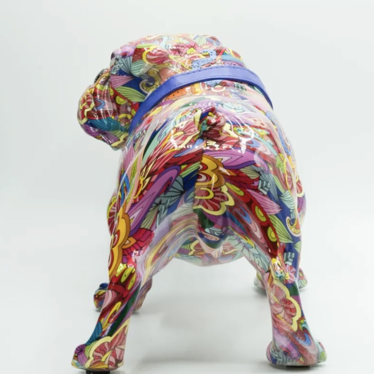 Photo 3 of BRANI COLORFUL RESIN BULL DOG STANDING. 15” x 17” 8”