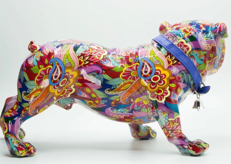 Photo 4 of BRANI COLORFUL RESIN BULL DOG STANDING. 15” x 17” 8”