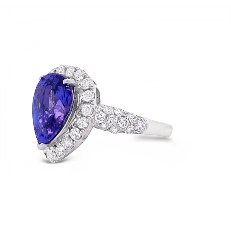 Photo 6 of 2.66ct Tanzanite and 0.71ctw Diamond 14K White Gold Ring W MSRP APPRAISAL (APPROX SIZE 6-7)  RN030288