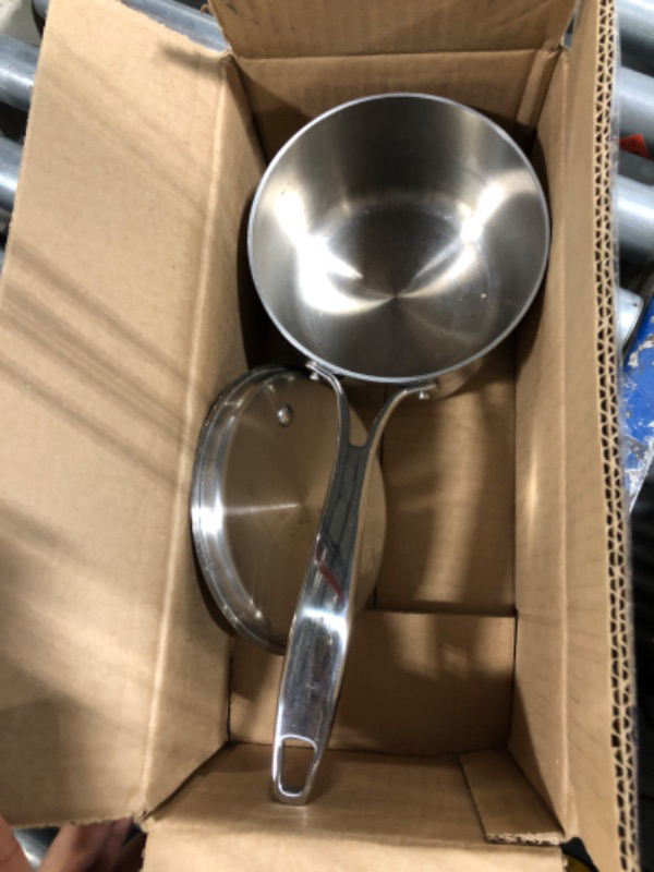 Photo 1 of ***USED***Tramontina Covered Sauce Pan Stainless Steel Tri-Ply Clad 1.5-Quart, 80116/021DS