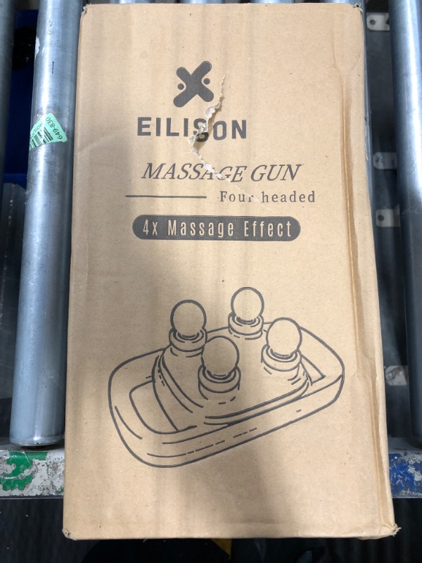 Photo 2 of ***USED***EILISON Massage Gun, Massage Gun Deep Tissue 4 Heads, Muscle Gun for Back, Shoulder, Neck, Body Massage Gifts for Men & Women, Muscle Tissue Therapy for Pain Relief Long Last Battery 5000RPM (Silver)