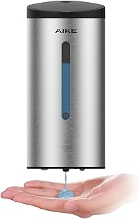 Photo 1 of AIKE
Wall-Mount Automatic Liquid Soap Dispenser 27oz Large Capacity Brushed Stainless Steel Finish Model AK1205