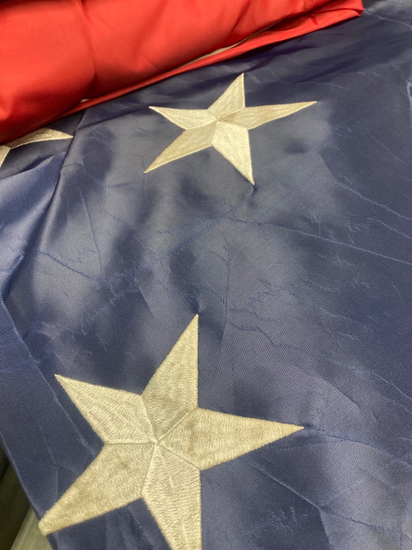 Photo 4 of ***it is broken check the image*** XIFAN Premium American Flag 10x15 Outdoor, Heavy Duty 420D Nylon US Flag for Outside, Strongest Longest Lasting with Embroidered Stars/Sewn Stripes/Brass Grommets